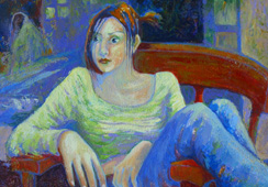 Young Girl Draped in a Chair